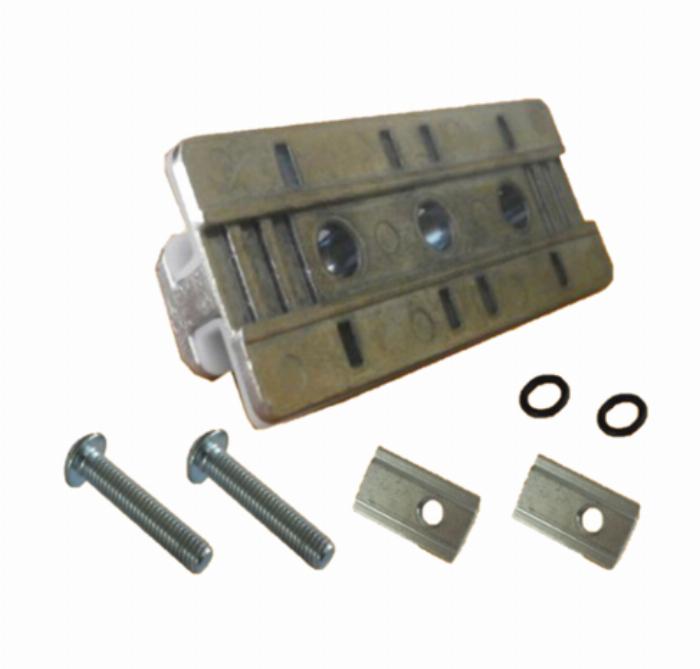 Patin deslizante Tipo I Ranura 8 para deslizar perfiles de aluminio. Material acero.