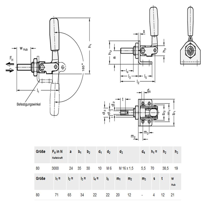 Plunger clamp GN 843.1