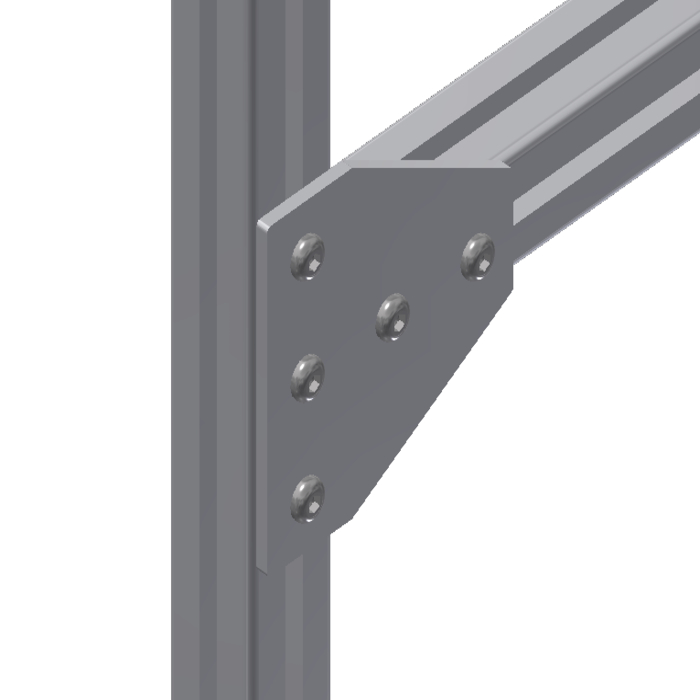T connector plate 58x58x3, Laser cut