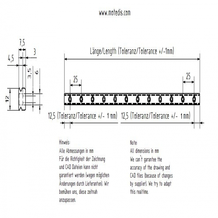 Diseño compacto y ligero. Carril guía lineal de acero inoxidable Miniatura MR12M-N