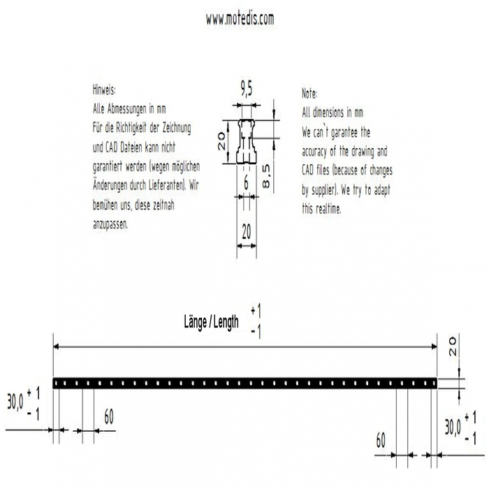 Este carril Guía lineal AR/HR20-N, cumple con el estándar industrial y es adecuado para su uso en fresadoras, tornos y en tecnología de manipulación.
