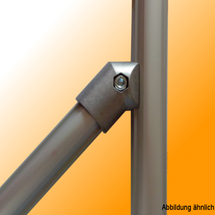 45° connector for circular tube 28mm