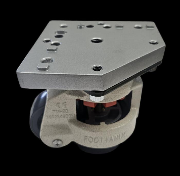 Base Plate Aluminium Slot 8 for Levelling Castor 80