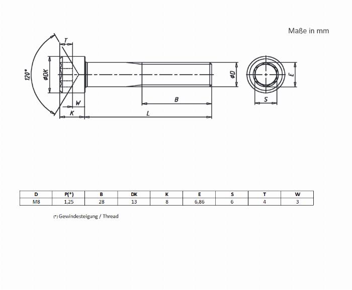 Screw DIN 912 made of stainless steel A2