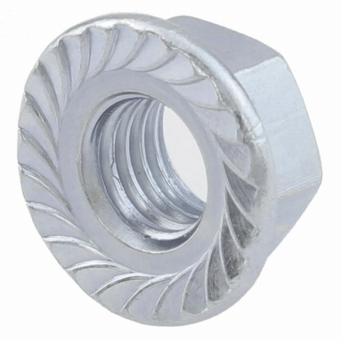Flange nut and ratchet toothing DIN 6923 M8 A2